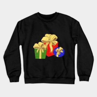 Holiday Gifts Boxes with Bows Crewneck Sweatshirt